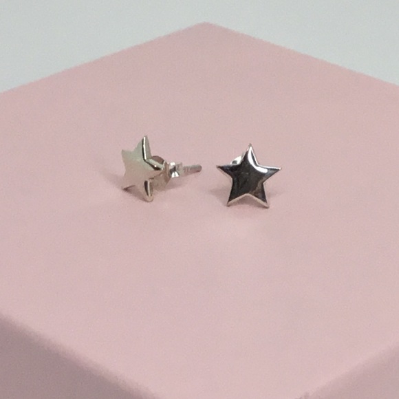 .925 Sterling Silver Star Stud Earrings - Picture 14 of 16